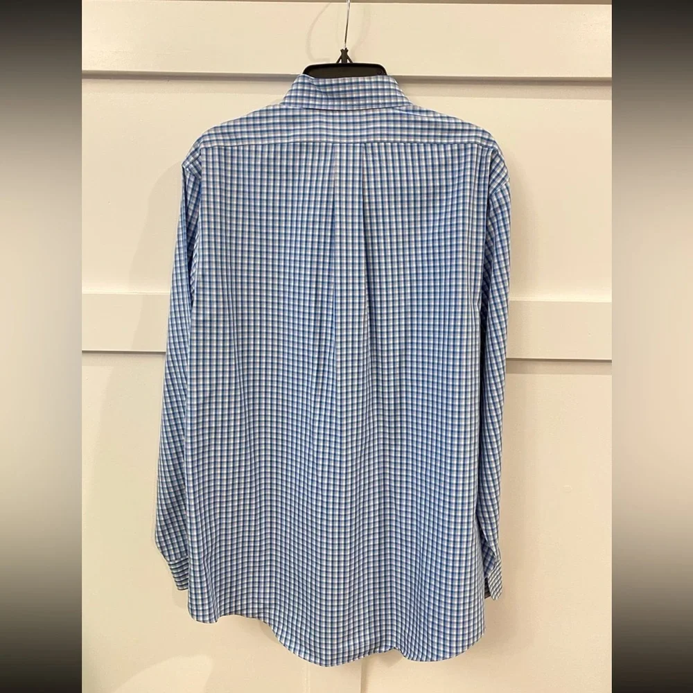 Brooks Brothers Men’s Large Regent Fit Blue‎ Check - Picture 3 of 3